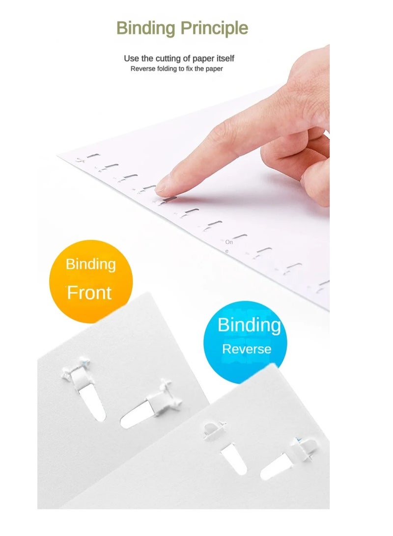 كيه دبليو تريو دباسة ورق KW-triO بدون دبابيس، دباسة بلاستيكية محمولة بدون دبابيس، تجليد 8 ورقات من الورق، لوازم مكتبية - Image 3