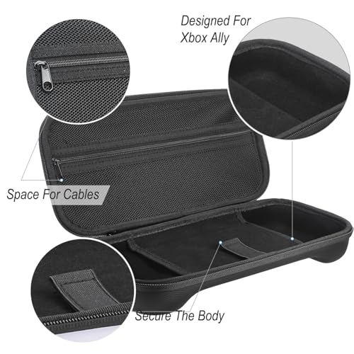 Digi-Tatoo Carrying Case Compatible with 2025 Asus ROG Xbox Ally/ Ally X 7" & Accessories, Shockproof Scratch-Proof Travel-Friendly Protective Hard Shell Suitcase - Black - Image 2