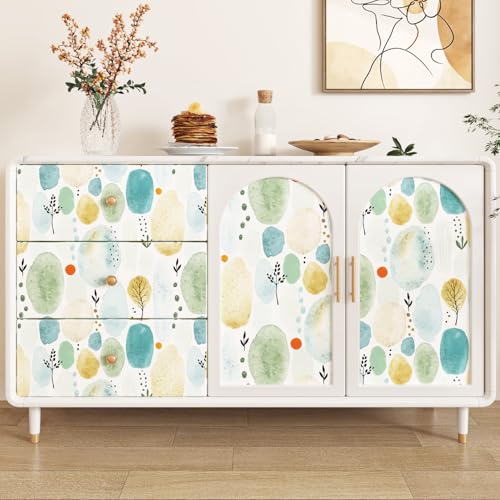 Wallderful Blue Abstract Peel and Stick Wallpaper Geometric Contact Paper Boho Wallpaper Bathroom Peel and Stick Wall Paper Self Adhesive Removable Counter Top Covers Cabinets Table Shelf Liner Vinyl - Image 2