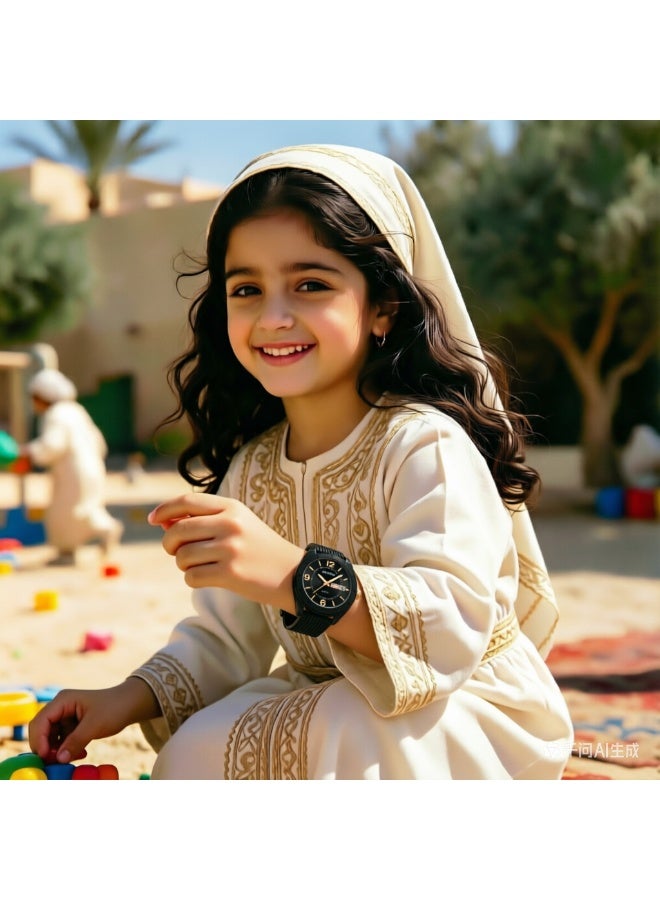 ساعة كوارتز مقاومة للماء، ساعة طلابية كبيرة مضيئة، مقاومة للماء حتى 5 ضغط جوي، تقويم مزدوج، ساعة يد رياضية صامتة مناسبة للامتحانات، مناسبة للأولاد والبنات - Image 4
