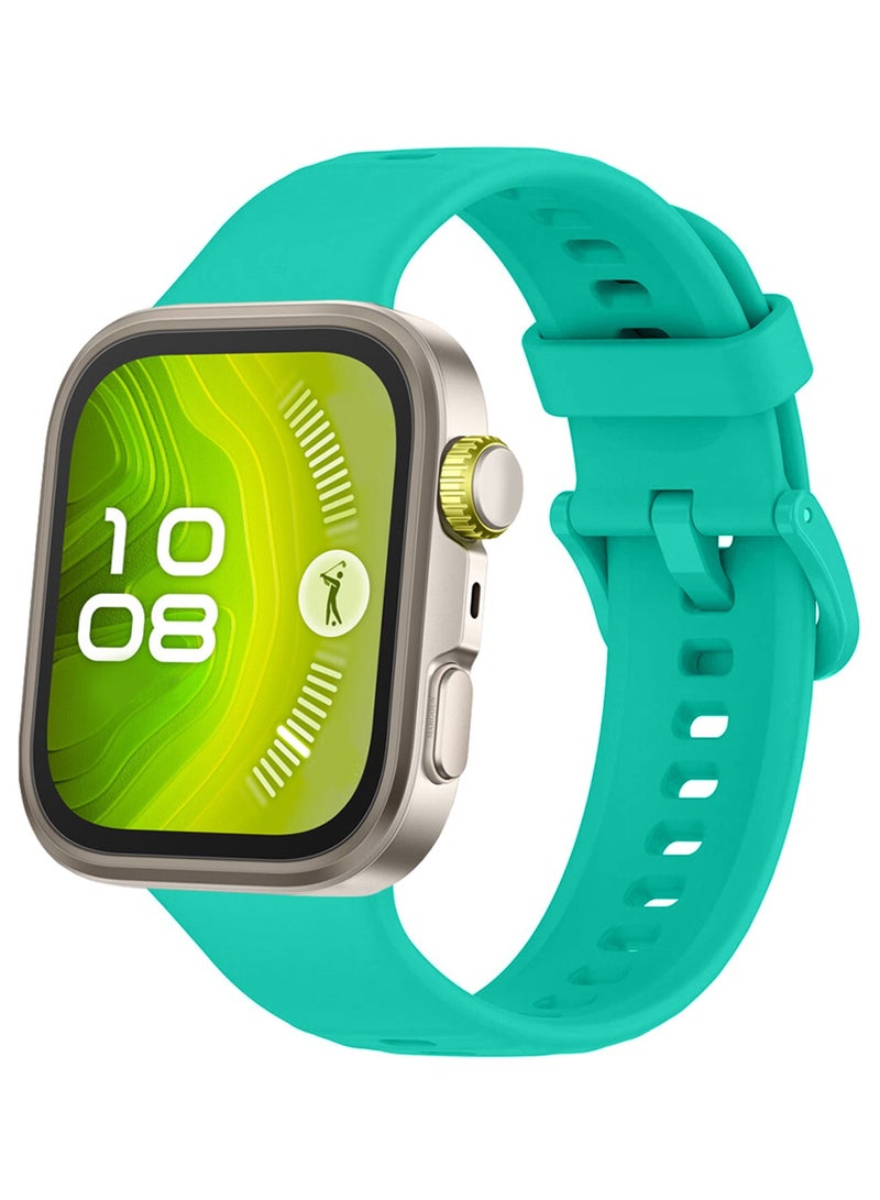 Wristband for Huawei Watch Fit 3/Fit 4/Fit 4 Pro Bands, Silicone Bracelet Quick Release Arm Band, Replacement Smartwatch Band Quick Release Sport Straps - Pale Green - Image 5
