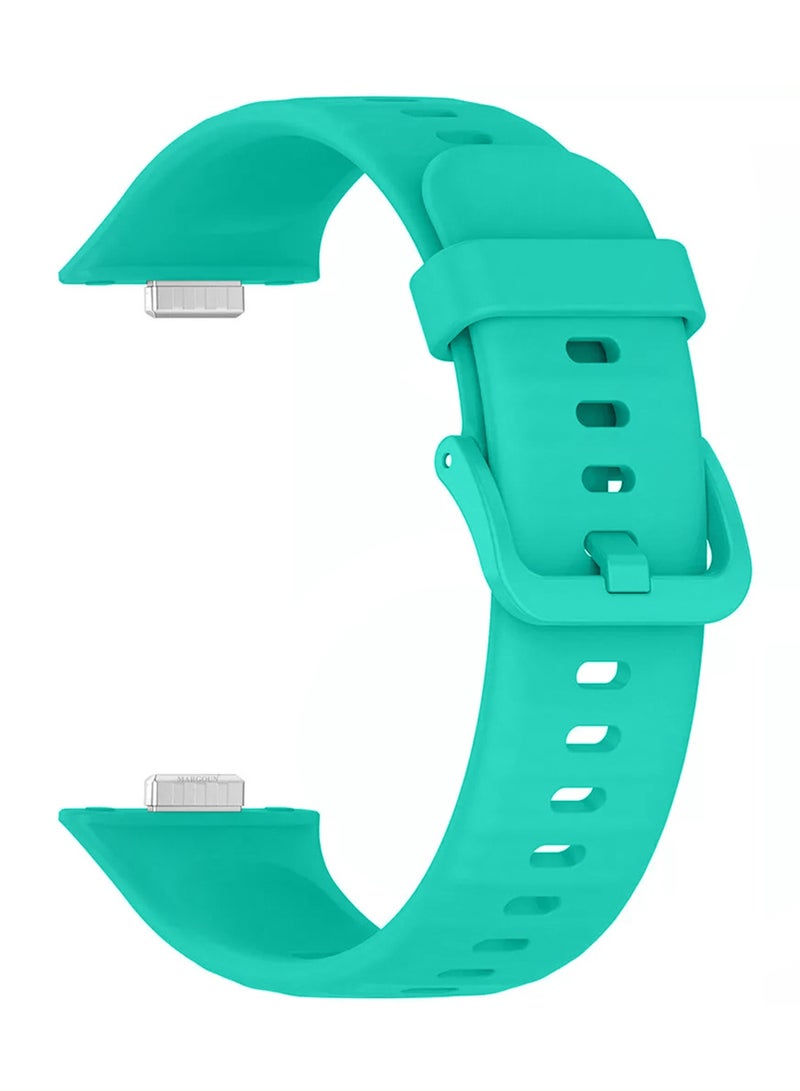 Wristband for Huawei Watch Fit 3/Fit 4/Fit 4 Pro Bands, Silicone Bracelet Quick Release Arm Band, Replacement Smartwatch Band Quick Release Sport Straps - Pale Green - Image 3