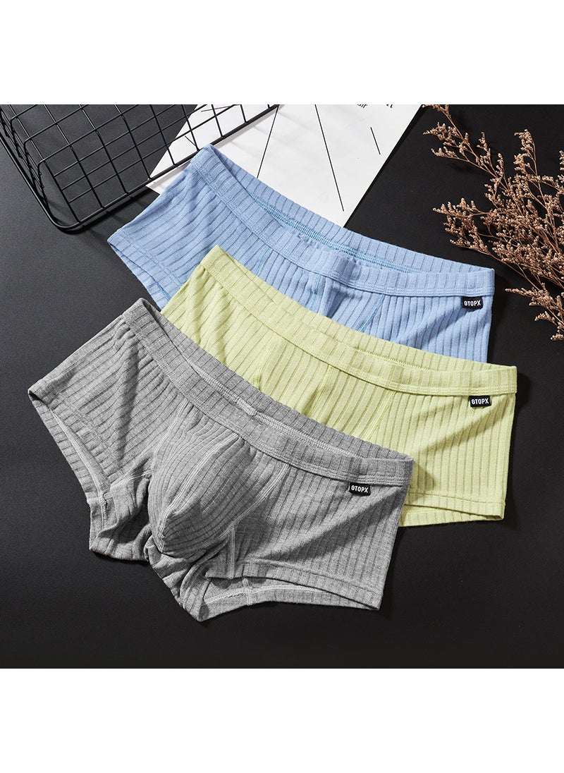 Generic - GTOPXMAN Mens U-Convex Breathable Thread Sweat Absorbing Soft Simple Cross-Border Boxer Panties Gray - Image 1
