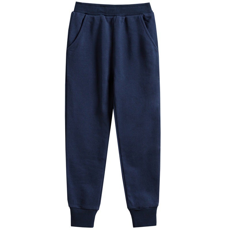 Terry Boys' Sports Pants Girls' Xizang Blue School Pants Children'S Sweatpants Big Children Primary School Uniform Pants Printing - Image 1