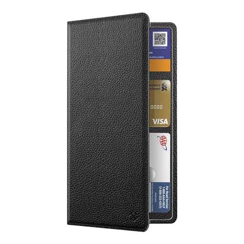 FINPAC Car Registration and Insurance Card Holder, Vehicle Glove Box Card Organizer Wallet, Automobile Accessories for Documents, License, Black - Image 1
