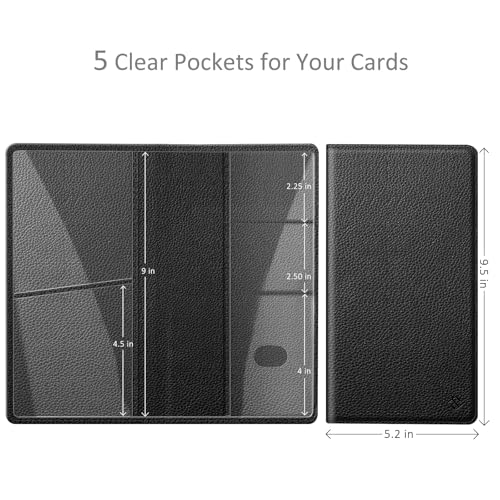 FINPAC Car Registration and Insurance Card Holder, Vehicle Glove Box Card Organizer Wallet, Automobile Accessories for Documents, License, Black - Image 2