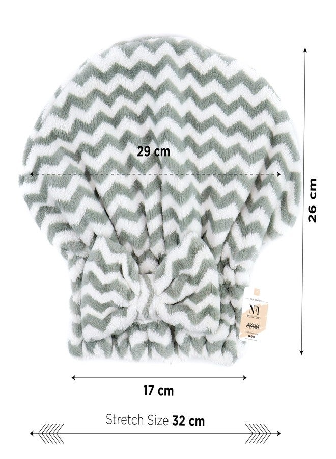 NFI essentials Microfiber Hair Towel Cap Warp Super Absorbent Wet Hair Drying Head Turban, Pookie Bow Knot for Girls Salon Quick Dry Shower with Button for Women - Image 4