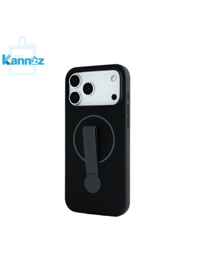 Kannzz Trending Silicone Phone Case with Wristband Strap – Soft Protective Cover for iPhone 17 Series - Black - Image 2