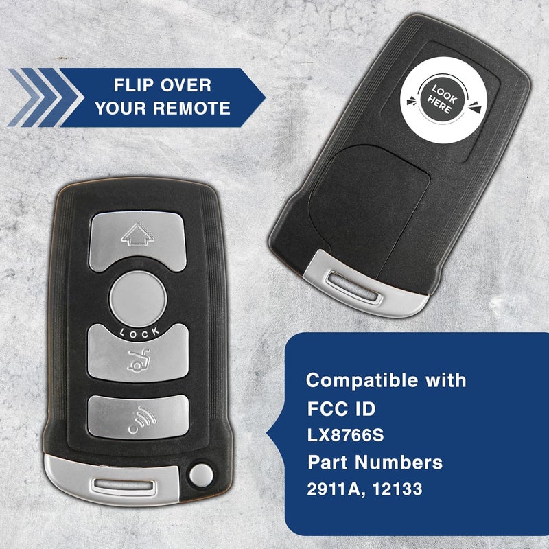 KeylessOption 2 New Keyless Entry Remote Key Fob for BMW LX8766S - Image 5