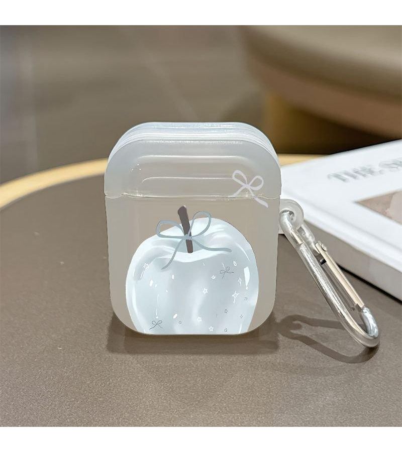 غطاء شفاف متوافق مع AirPods 3 بتصميم قوس ونجمة أزرق فاتح مزود بحلقة تسلق - Image 5