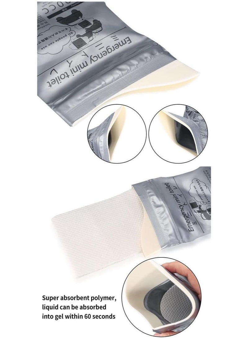 STL 12 Pack Disposable Urine Bags, 700ML Travel Pee Bags Unisex Urinal Bag Vomit Bag for Travel Traffic Jam Emergency Portable Camping Urinal Bags for Men Women - Image 4