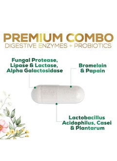 Nature's Nutrition Digestive Enzymes with Probiotics - Probiotic Multi Enzymes with Probiotics and Prebiotics for Digestive Health and Bloating Relief for Women and Men, Daily Enzymes for Gut & Digestion - 120 Capsules  - Image 5