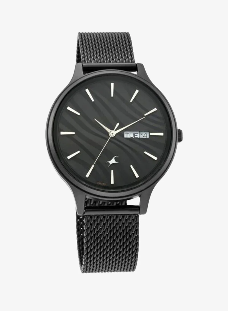 fastrack Women's Stainless Steel Analog with Day & Date Watch 6207NM01 - 38 mm