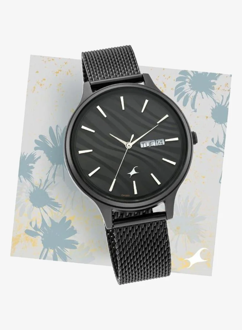 fastrack Women's Stainless Steel Analog with Day & Date Watch 6207NM01 - 38 mm