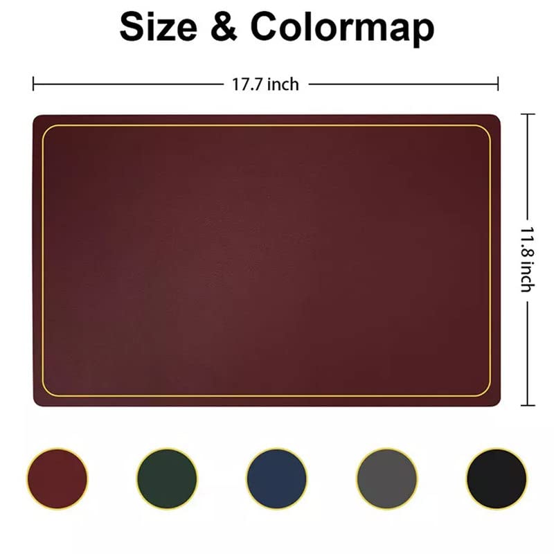 Palshiv Leather Placemats Set of 5 Waterproof Wipeable Washable Indoor Placemats for Dining Table Home Kitchen Dinner Elegant Rectangle Placemats Easy Clean Table Mats Size 45x30 cm - Image 3