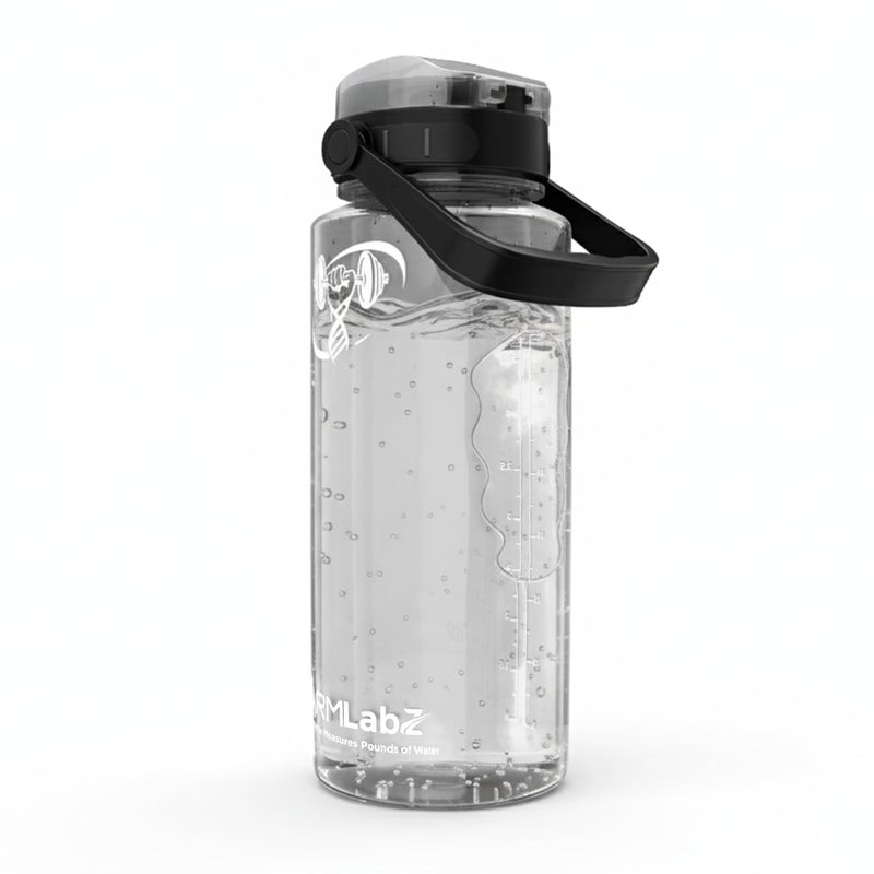 Arm Labz Barbottle, Gym Water Bottle with Measurement Scale, 1-5 lb Water Weight Capacity, Wide Mouth Flip Top Lid with Carry Loop, Forearm Roller 2.0 Compatible - Image 1