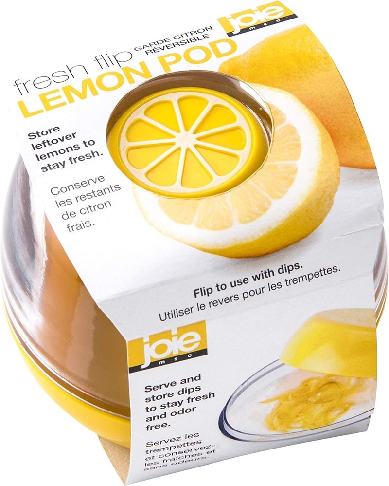 Joie Fresh Flip Pod Lemon Storage Container, Keeps Leftover Half Flavorful and Firm in Fridge, Reusable Kitchen Gadget, BPA Free, Dishwasher Safe - Image 2