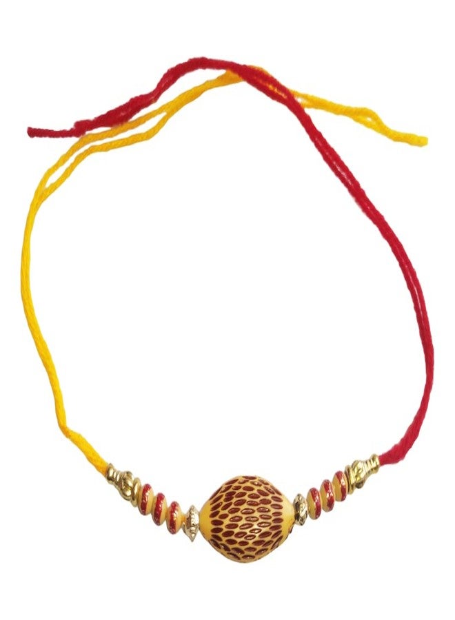SAMARIYA Ganesh Thread Rakhi مرصع راخي تقليدي راخي لبهايا بهاي راخي حصري للأخ الأكبر الأصغر مع رولي شوال حزمة من 12 - Image 3