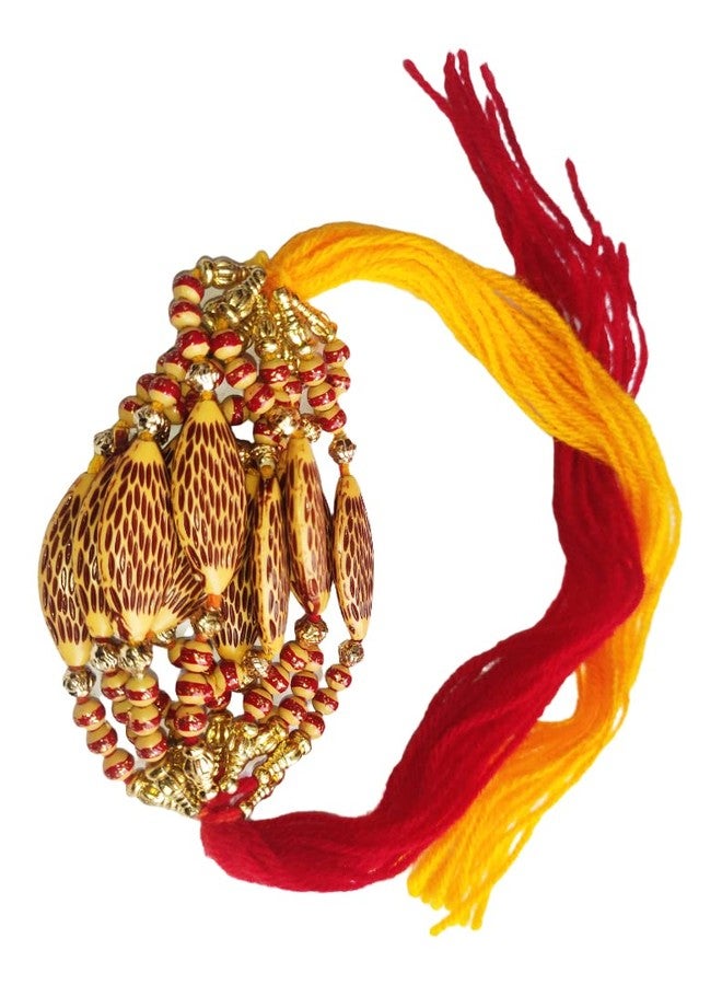 SAMARIYA Ganesh Thread Rakhi مرصع راخي تقليدي راخي لبهايا بهاي راخي حصري للأخ الأكبر الأصغر مع رولي شوال حزمة من 12 - Image 2