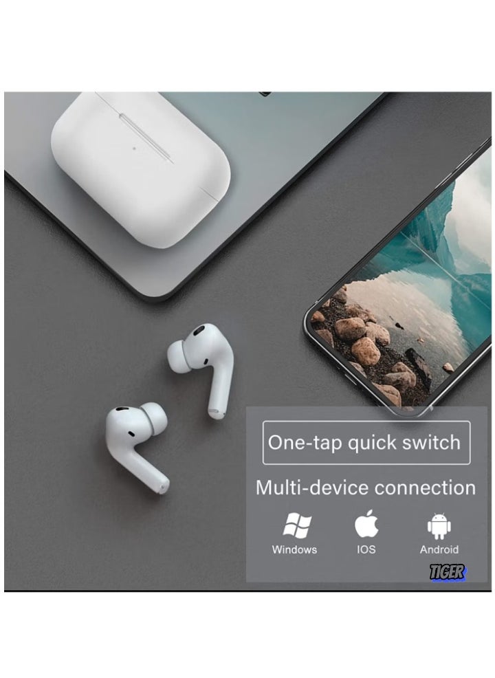 TIGER - Wireless Earbuds, Air Pods Pro [MFi Certified] Bluetooth Earbuds Stereo Earphone, Bluetooth 5.3 In-Ear Earbuds with Charging Case, IPX7 Waterproof, 30H Playtime, for iPhone/Android, Noise-Cancelling, Touch Control, Premium Sound Quality - Image 1
