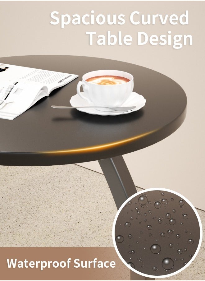 Metal Frame C Shape Coffee Table Side Table End Table for Sofa Bedside Living Room Bedroom Small Spaces