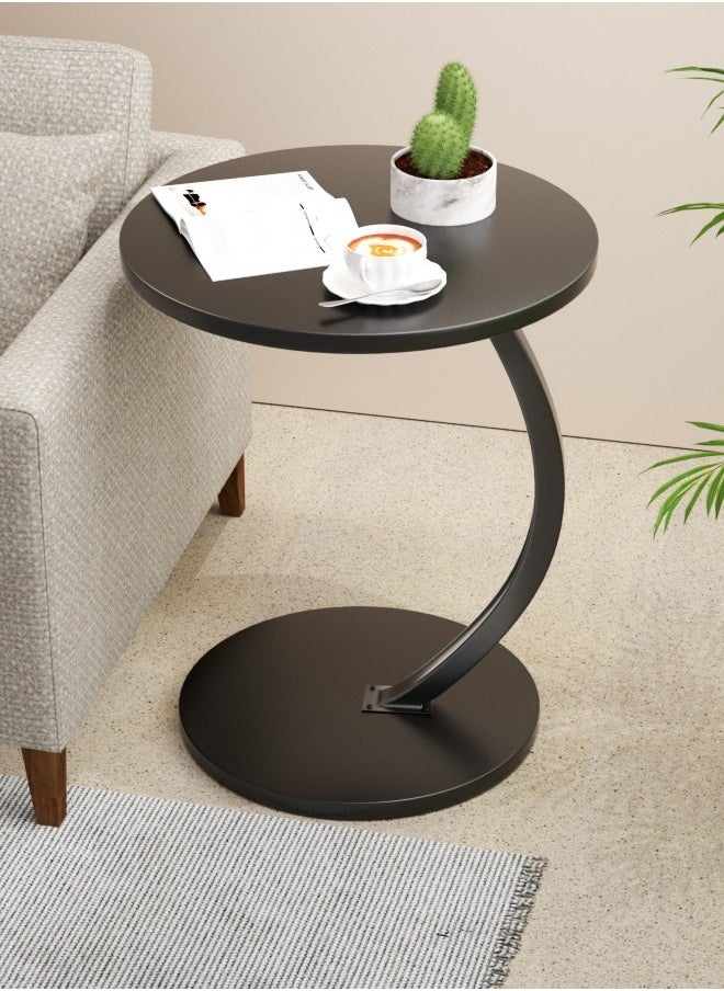 Metal Frame C Shape Coffee Table Side Table End Table for Sofa Bedside Living Room Bedroom Small Spaces