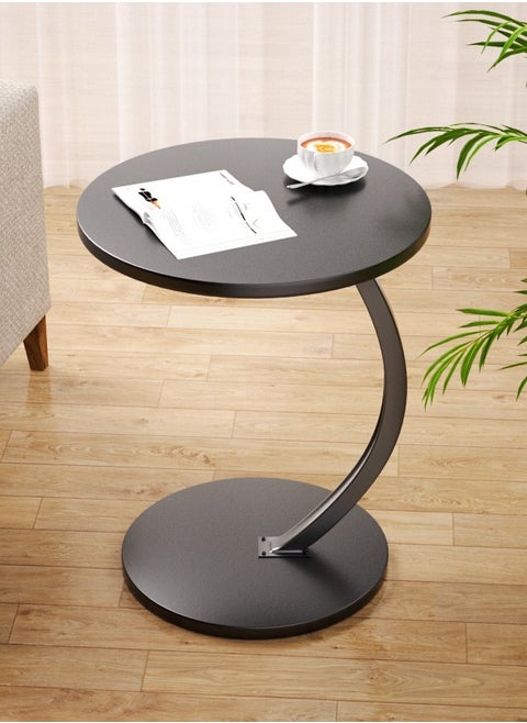 Metal Frame C Shape Coffee Table Side Table End Table for Sofa Bedside Living Room Bedroom Small Spaces
