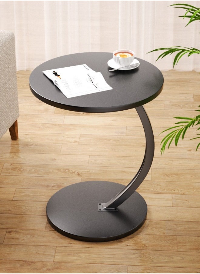 Metal Frame C Shape Coffee Table Side Table End Table for Sofa Bedside Living Room Bedroom Small Spaces