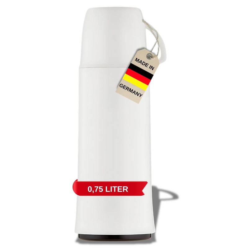 Helios Elegance Insulated Bottle White 075 Litre