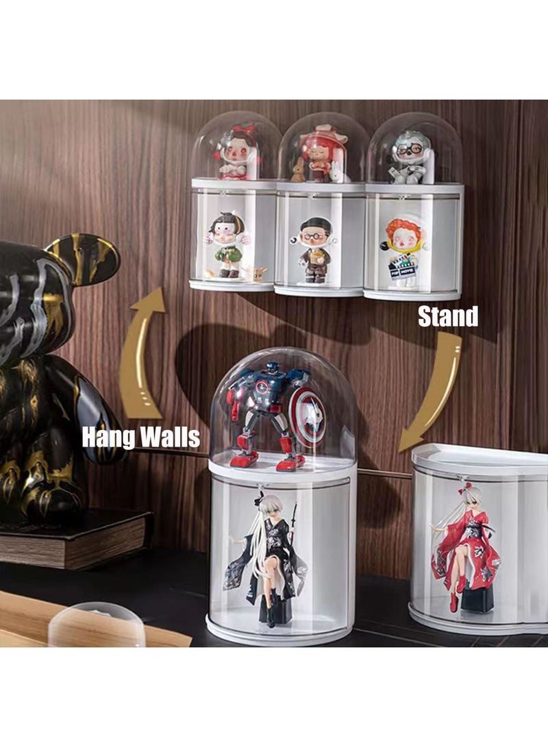 SYOSI Clear Figures Display Case, Wall-Mounted Display Box, Stackable Figures Blind Box Showcase, Dustproof Doll Display Stand for Pop Mart Lego Collectibles Action Figures Building Blocks - 3Layer - Image 4