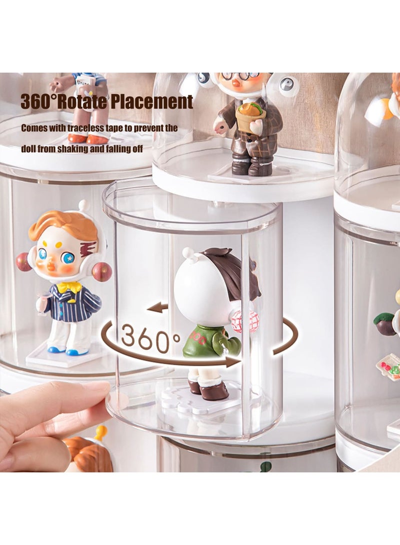 SYOSI Clear Figures Display Case, Wall-Mounted Display Box, Stackable Figures Blind Box Showcase, Dustproof Doll Display Stand for Pop Mart Lego Collectibles Action Figures Building Blocks - 3Layer - Image 2