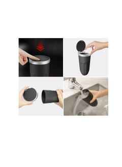 Excefore Car Trash Can with Lid, Vehicle Interior Garbage, Leakproof Vehicle Trash Bin, Van Waste Holder, Used in Car Home Office (Black)  - Image 5