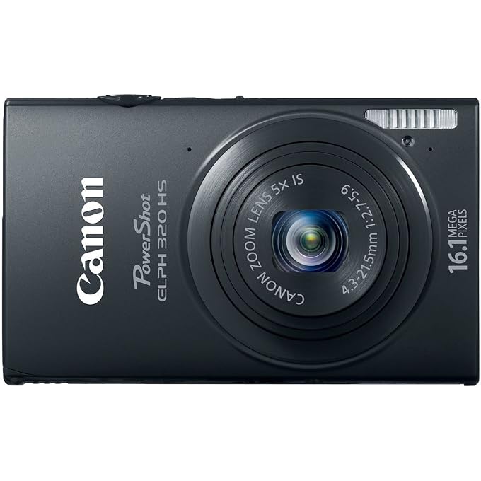 Canon ELPH 320 HS 16.1MP Digital Camera with WiFi and 5X Optical Zoom-Black 6024B001 - Image 1