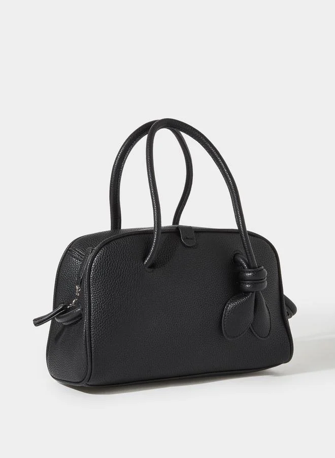 ستايلي Black Textured Knot Detail Handbag