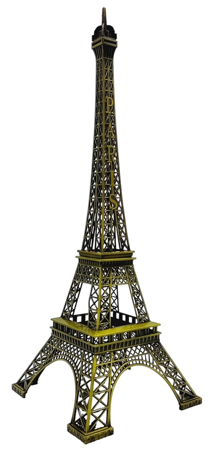ART FLAUNTS Metal Eiffel Tower Antique Vintage Statue for Room Office Decorative Showpeice for Home Desk Decor Table Stand Holder - Image 3