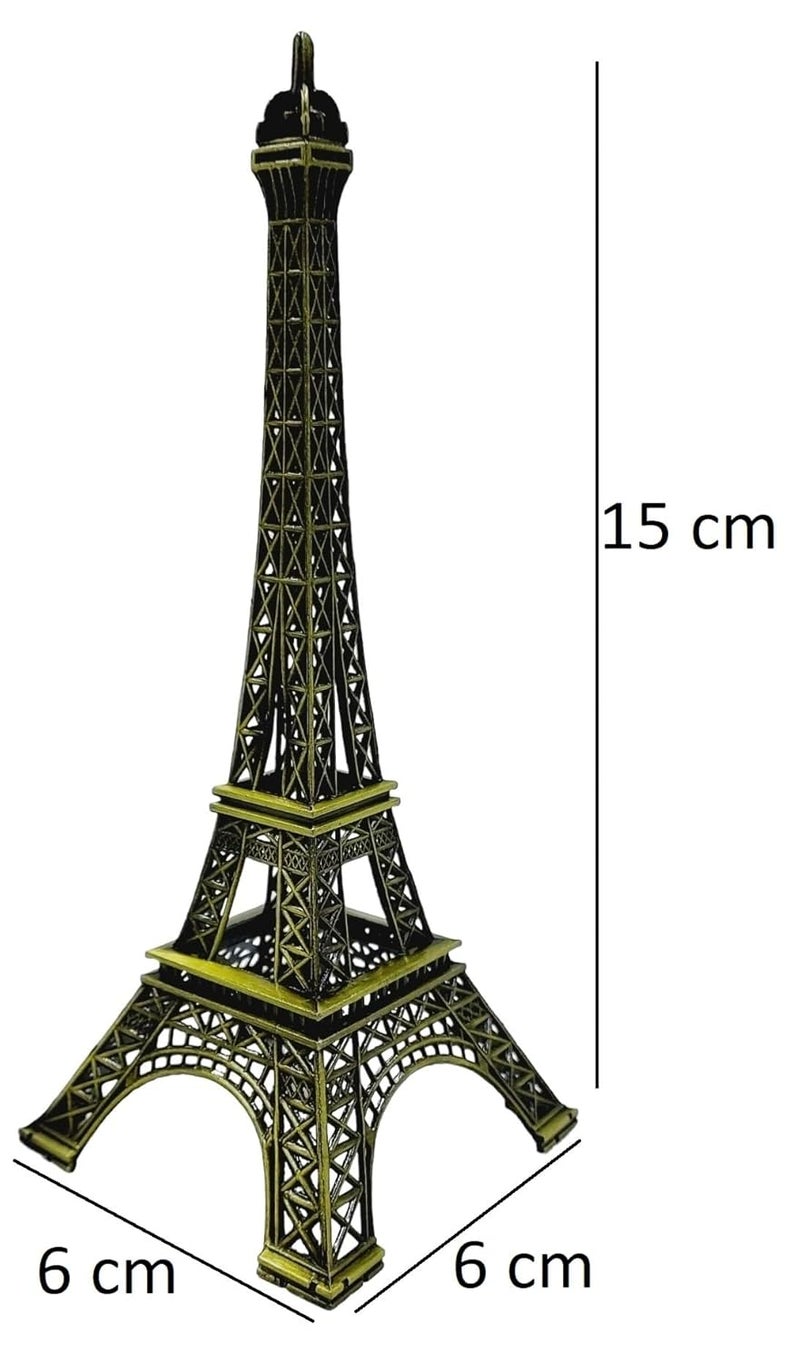 ART FLAUNTS Metal Eiffel Tower Antique Vintage Statue for Room Office Decorative Showpeice for Home Desk Decor Table Stand Holder - Image 2