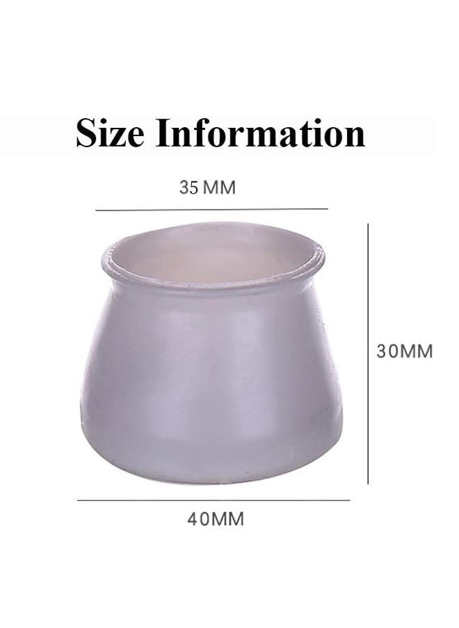 Generic - Furniture Legs Caps Chair Leg Protectors Cover 8 Pcs Lot Table Chair Leg Mat Silicone Non-Slip Table Chair Leg Caps Foot Protection Bottom Cover Pads Wood Furniture Cups Grey - Image 1