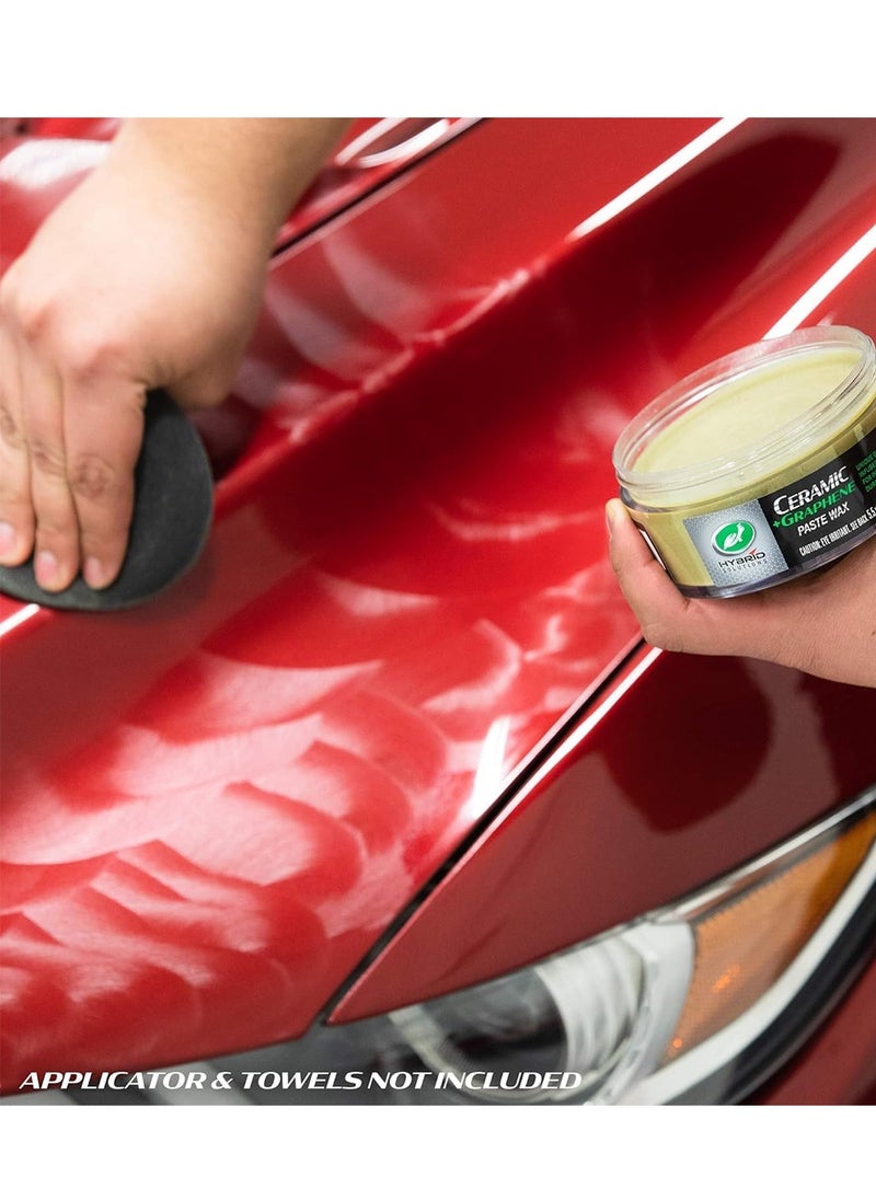Hybrid Solutions Ceramic Plus Graphene Paste Wax Kit by Turtle Wax – 156gm with Foam Applicator and Towel