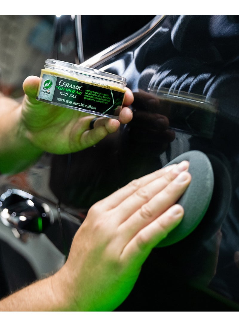 Hybrid Solutions Ceramic Plus Graphene Paste Wax Kit by Turtle Wax – 156gm with Foam Applicator and Towel