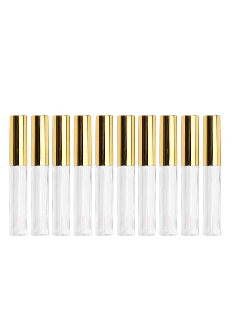 Lip Gloss Tubes Empty 10ML Mini Plastic Refillable Lip Glaze Container Balm Tube for Makeup Travel Bulk with Empty Lipstick Bottles Cosmetic Supplies for Lipstick Samples DIY 10PCS
