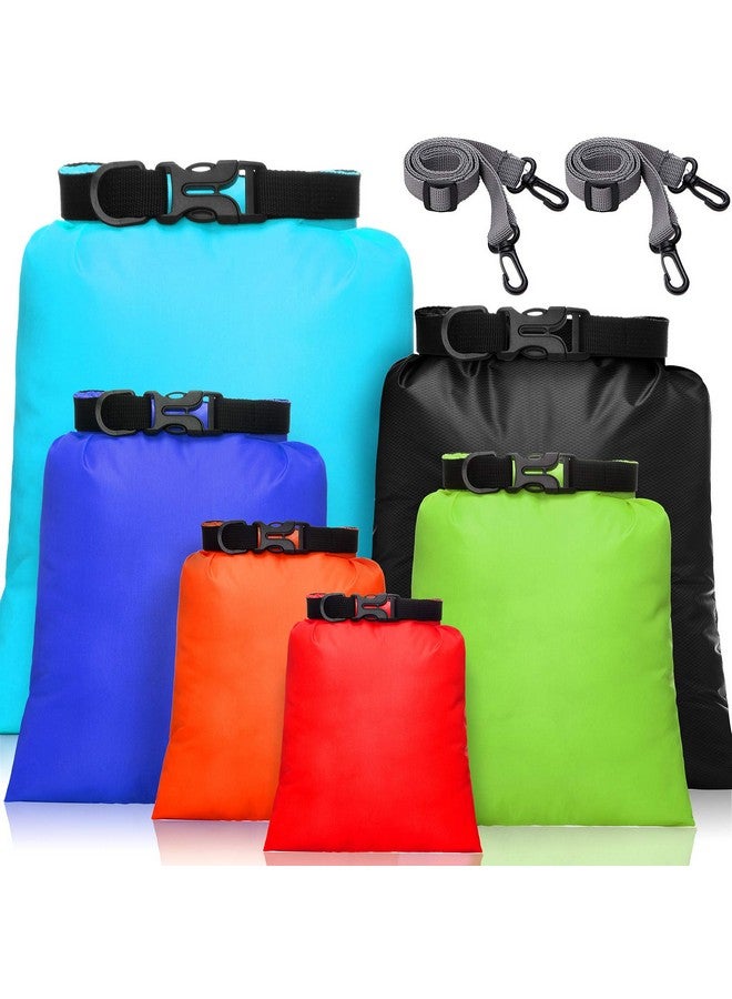 Shappy Waterproof Dry Bag Set 15 L+ 8 L +5 L+4 L+3 L+ 2 L Lightweight Sacks And Long Adjustable Shoulder Strap For Kayaking, Rafting, Boating, Hiking, Camping (Colorful, 6 Pcs) - Image 2