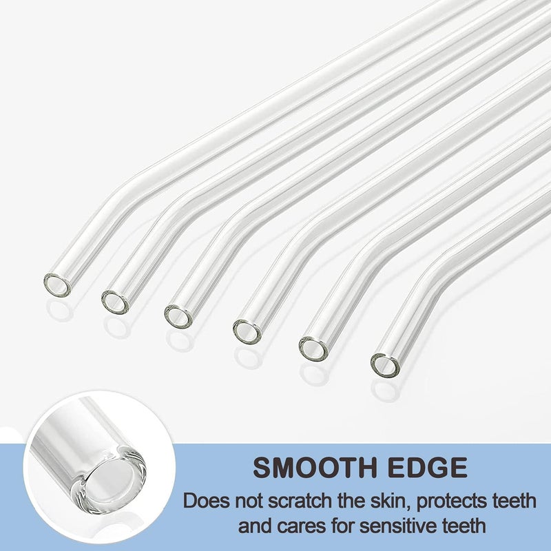 Glass Straw with straw cleaning brush | 4 glass straws transparent & 1 cleaner | Clear Reusable straw glass, elegant alternate to stainless steel straws for drinking juice, smoothi - Image 4