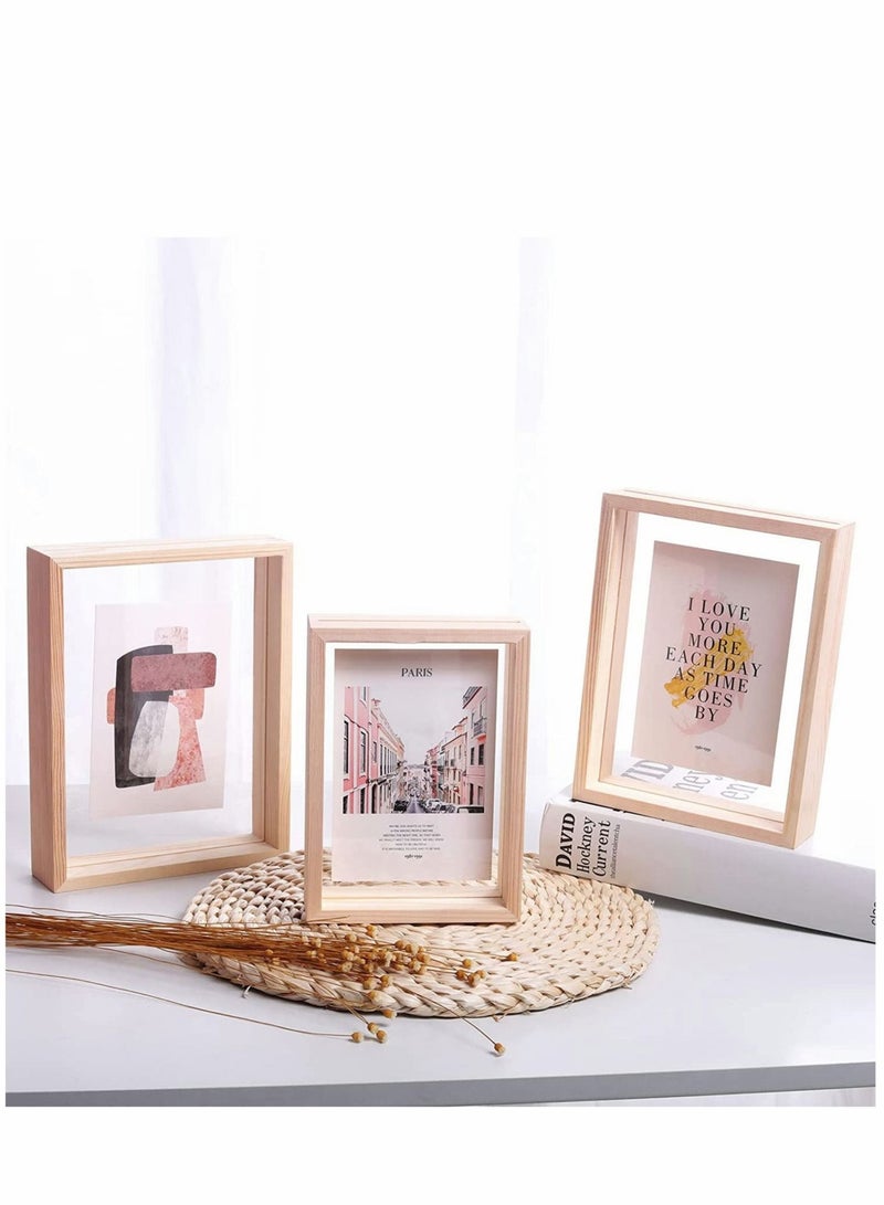 Captaintech 4.5x6.5 Inch Picture Frames, Wooden Photo Frames Bulk, Double Side Pressed Flower Plant Specimen Herbarium Clip for Tabletop Display Decoration, 2 Pack - Image 3