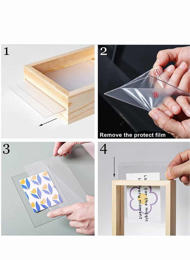 Captaintech 4.5x6.5 Inch Picture Frames, Wooden Photo Frames Bulk, Double Side Pressed Flower Plant Specimen Herbarium Clip for Tabletop Display Decoration, 2 Pack - Image 5