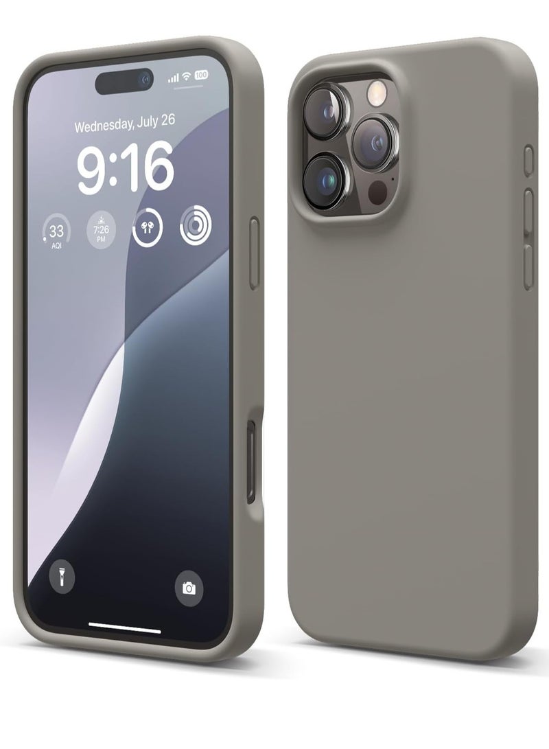 إلترازون iPhone 16 Pro Case Cover - Full Body Protection, Shockproof, Slim, Anti-Scratch, Soft Microfiber Lining (Space Grey) - Image 1