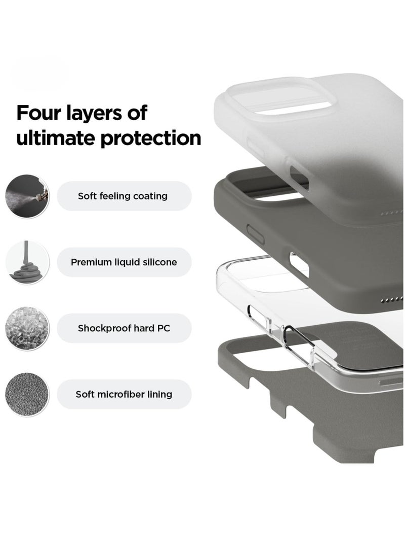 إلترازون iPhone 16 Pro Case Cover - Full Body Protection, Shockproof, Slim, Anti-Scratch, Soft Microfiber Lining (Space Grey) - Image 3