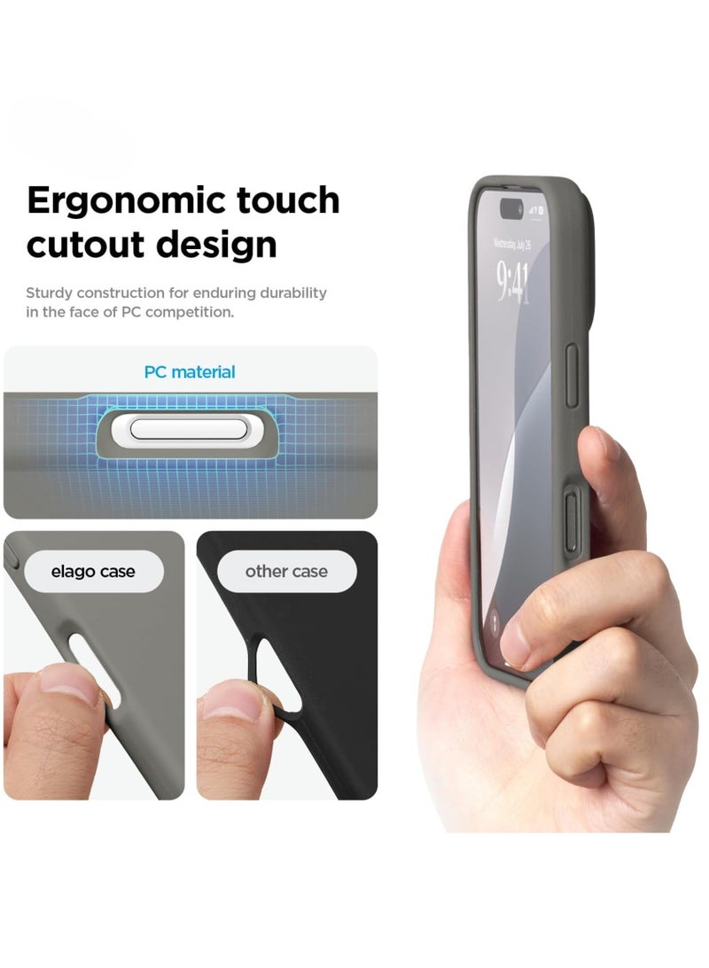 إلترازون iPhone 16 Pro Case Cover - Full Body Protection, Shockproof, Slim, Anti-Scratch, Soft Microfiber Lining (Space Grey) - Image 5