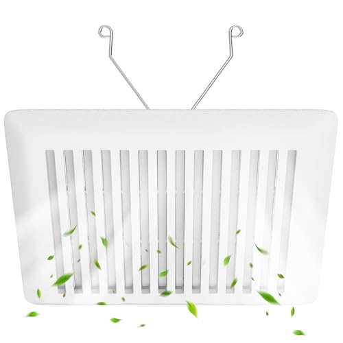 ZAITOE C350GN Bathroom Exhaust Fan Cover Replacement, 8.75" x 9.125" White Vent Grille Cover with Springs S97017068 Compatible with Br-oan-Nu-Tone 695 696N Bathroom Plastic Wall-Mount Ventilation Fans Cover - Image 1