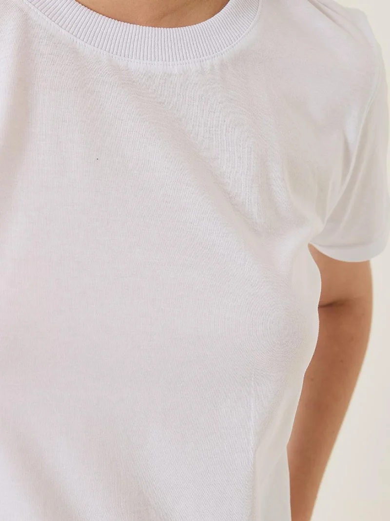 Bianco Lucci LUCCI Comfort Fit Crew Neck T-Shirt