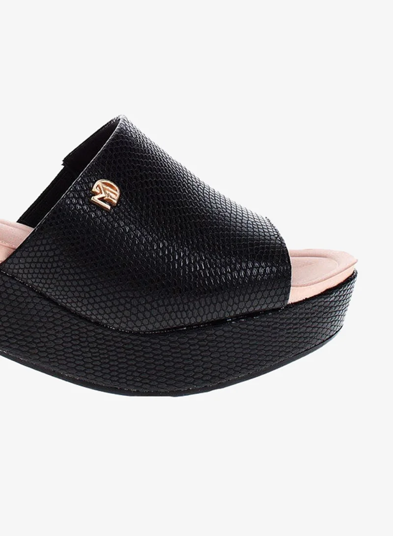 Modare Black Wedge Sandals for Women – Stylish Wedge Heel Sandals for Girls & Daily Wear for Women | Best Price UAE